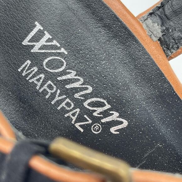 MARYPAZ WOMAN black & brown wedges espadrilles size 10 - Picture 5 of 10